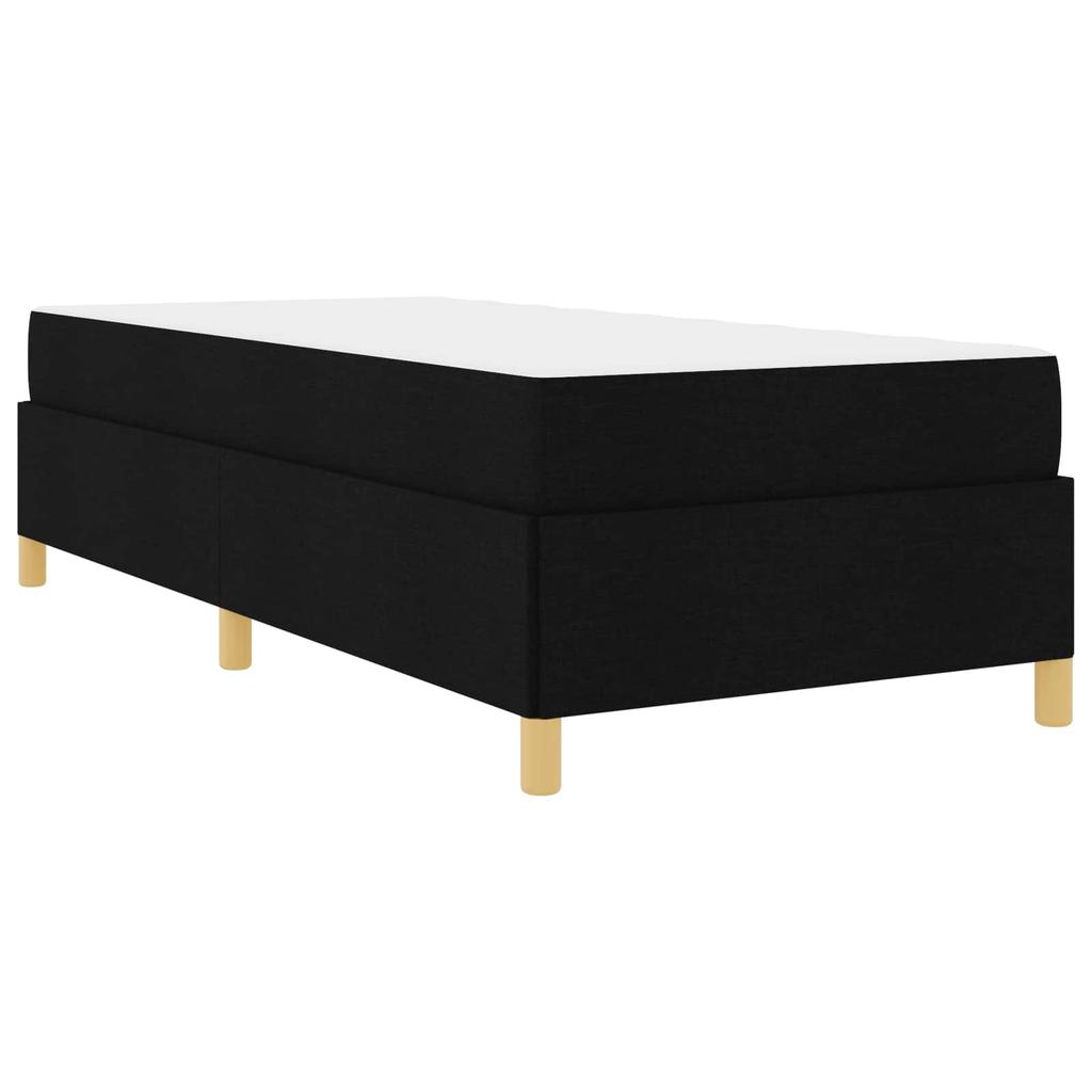 Bed Frame with Mattress Black 80 x 200 cm Fabric