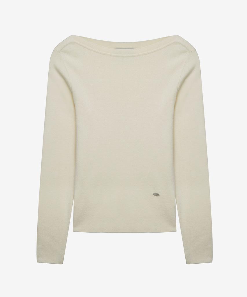 MIND BRIDGE WOMEN [W] Slim Fit Boat Neck Knit - 2 Colors