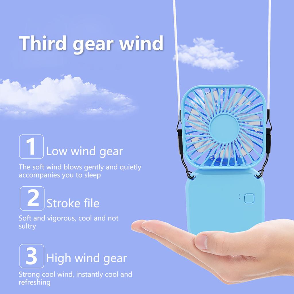Mini Folding Hanging USB Charging Desktop Office Convenient Pocket Small Fan Outdoor