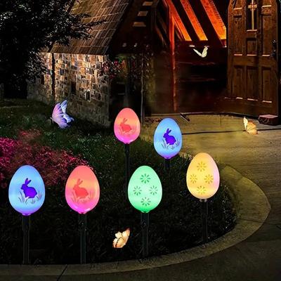 Lawn Decor Easter Egg Solar String Lights Outdoor Garden Yard Holiday Pathway Patio Festive Decoration Lighting