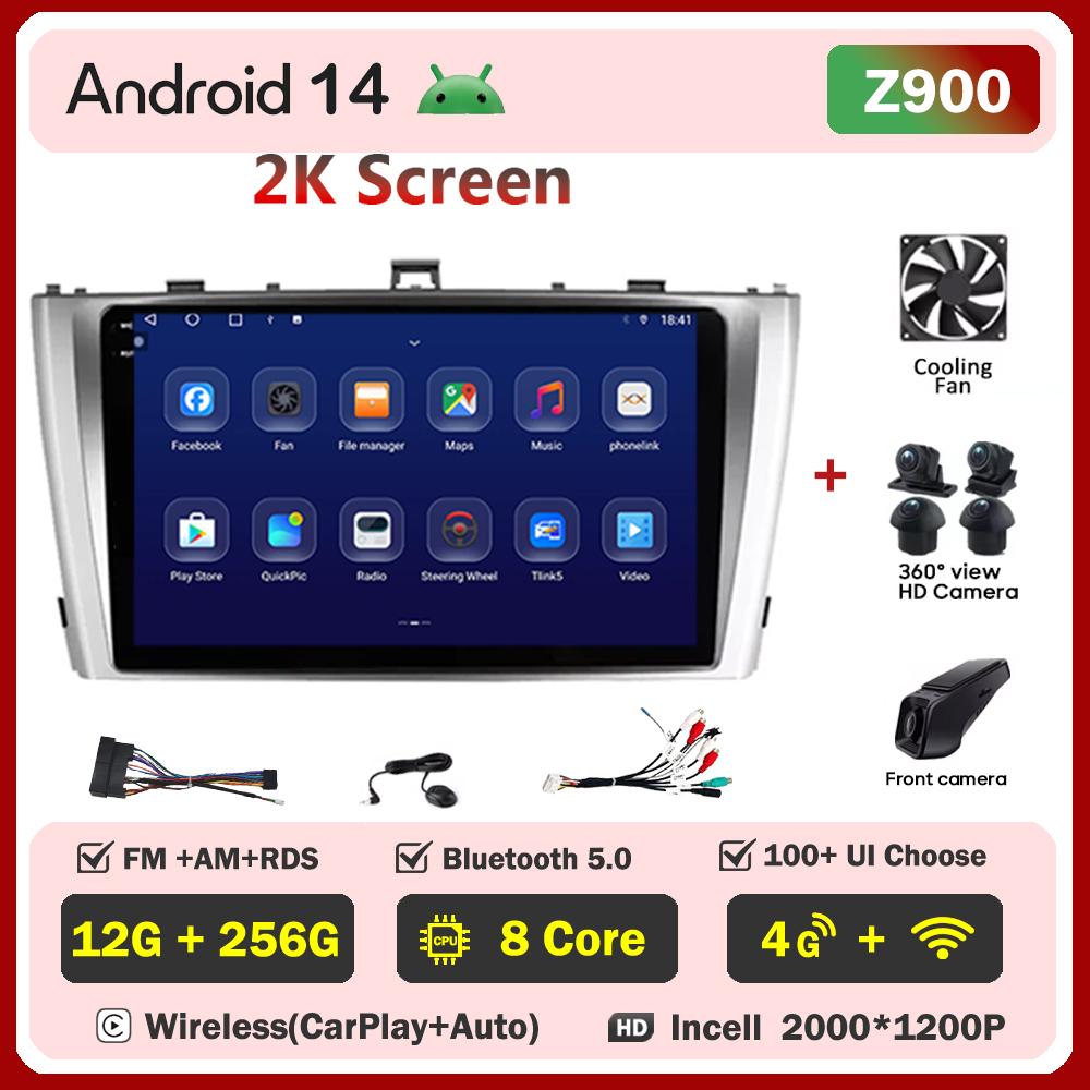 For Toyota Avensis 3 T27 2008-2015 Car Radio Player Car Carplay Screen Autoradio Mirror Link Android Auto Touch Screen 8 Core