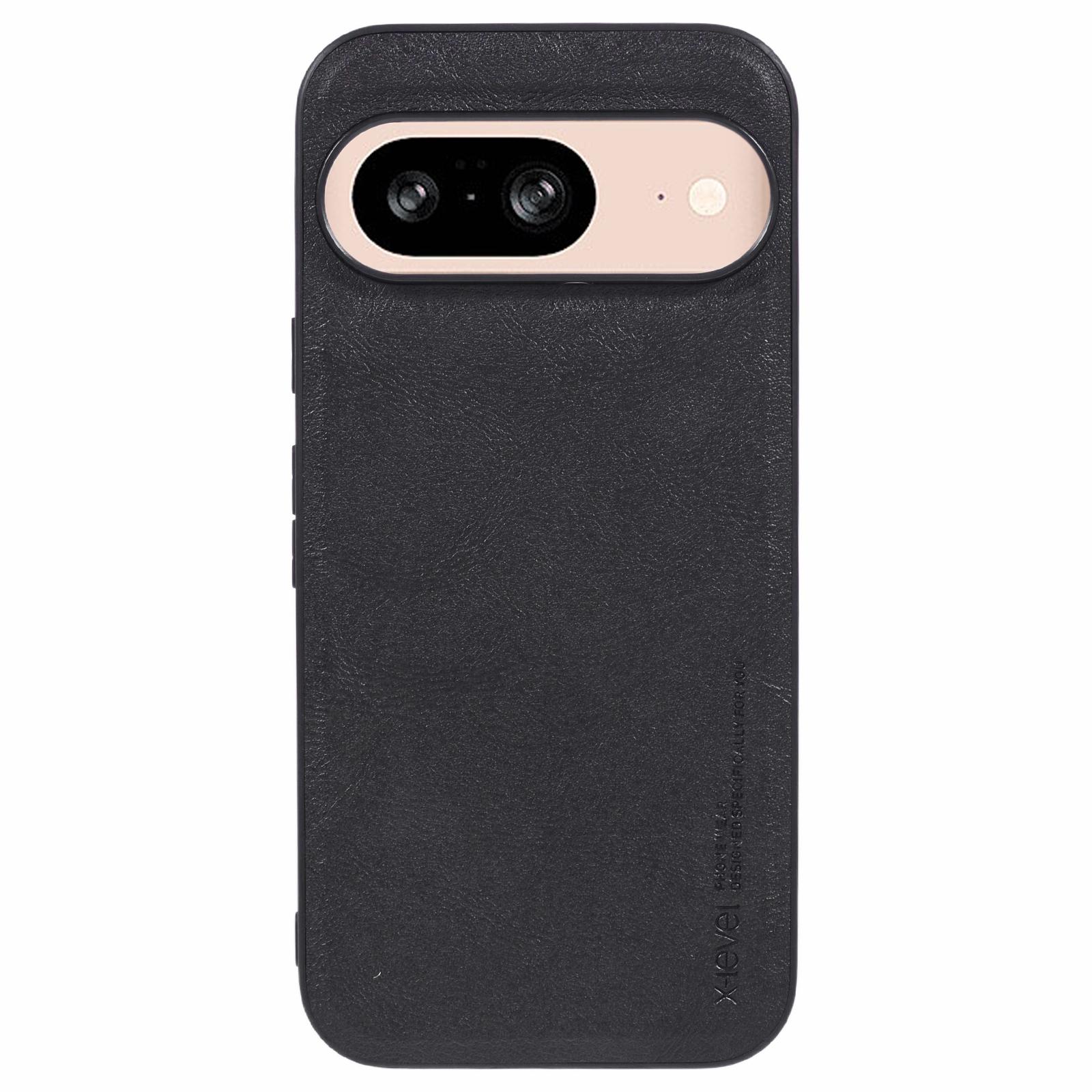 

Bojue-3 Series For Google Pixel 9 Pro XL Case PU Leather Business Phone Back Cover Black