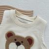 Korean 2024 Cute Cartoon Plush Baby Vest: Winter Warm, Unisex