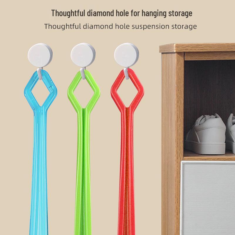 Crystal Smooth Long Handle Shoehorn - No Splinters, Pregnant Women and Elderly-Friendly, No Bending Needed, Hangable Design.