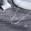 S925 Sterling Silver Women's Carved Knife Bead Necklace - Shiny Round Bead Chain, High-End Long Sweater Chain for Autumn/Winter