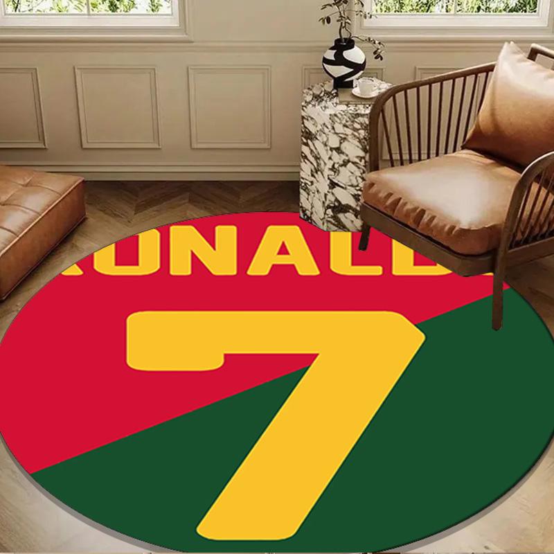 Ronaldo's Number Seven Round mat, Anti-slip Circle Carpet Chair rug For livingroom,Bedroom, doormat home decor Gift Christmas Gifts