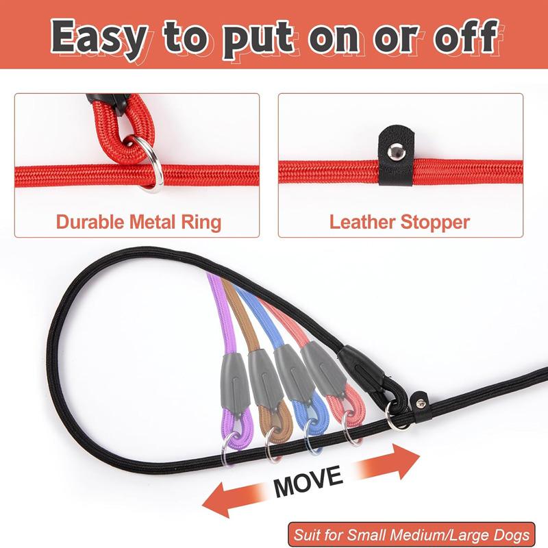 5Pcs Pet Dog Leash Dog Harness Collar Lead Rope Quality Nylon Adjustable Training Lead Pet Dog Leash Dog Strap Rope Traction