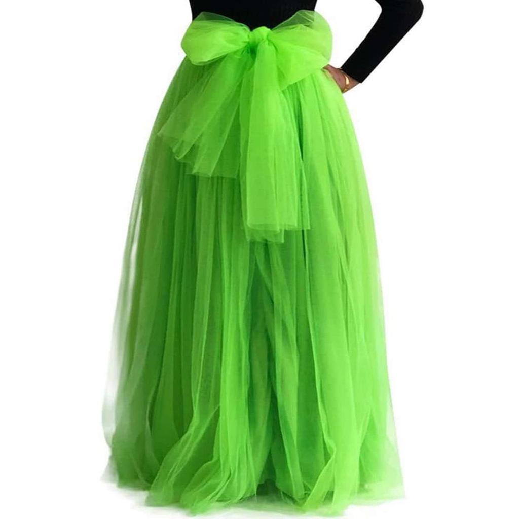 Elegant Cross-Border Women's Layered Tulle Skirt with Bow Belt for Weddings and Parties