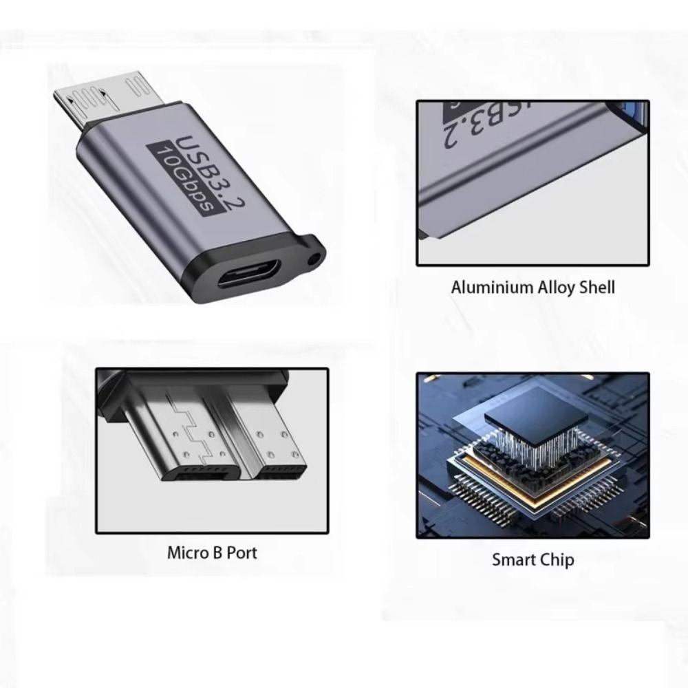 High Speed Micro B Adapter Male To Type C Type-C USB3.0 Micro B Connector Type C Female Adapter  PC