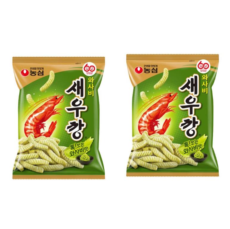 Nongshim Shrimp Crackers – Original 90g / Wasabi 70g – Korean Snack