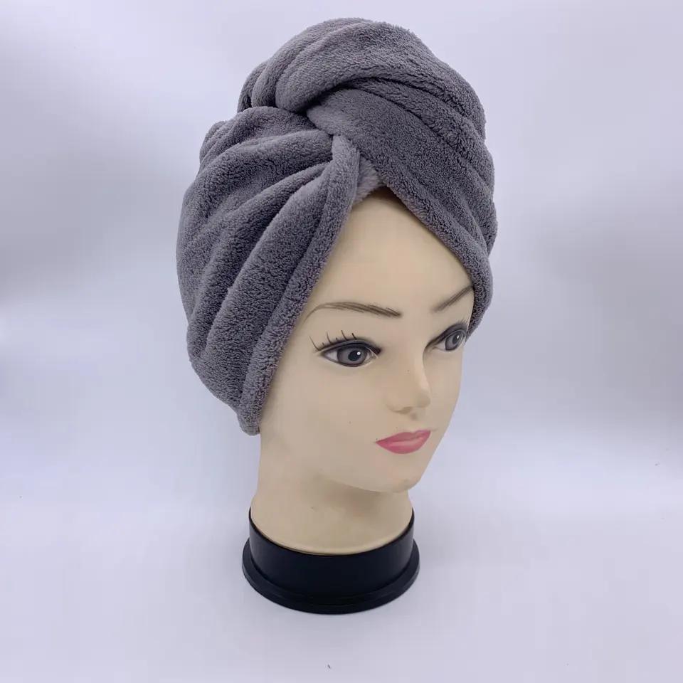 Microfiber Quickly Dry Hair Hat Bathroom Women Head Towels Girls Cute Hair Towel For Home Bath Drying Turban Shower Cap Textile