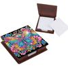 Wooden DIY Crystal Art Note Box (160 Blank Notepads) Cube Note Box Mosaic Craft Set for Office Workplace Home Gifts