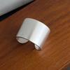 925 Sterling Silver Rings For Women Geometric Fine Jewelry Finger Adjustable Simple Wide Gold Ring For Party Birthday Gift