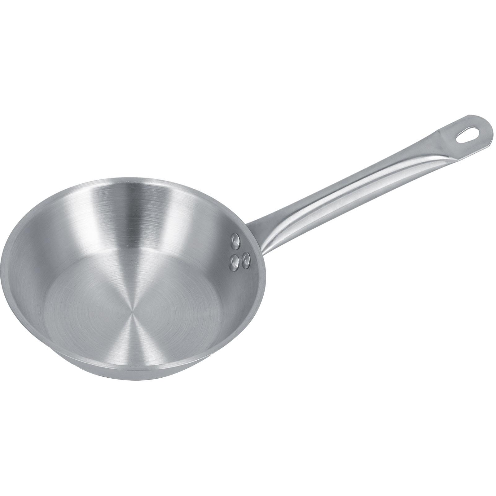 

Сковорода из нержавеющей стали с одной ручкой, сковорода для жарки, кухонная посуда для дома, индукционная плита 9,4x2,0 дюйма