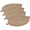Hand Woven Place Mats Set Shape Boho Wicker Table Place Mats for Dinning Table,Home,Wedding (S:9.5x6.3”)