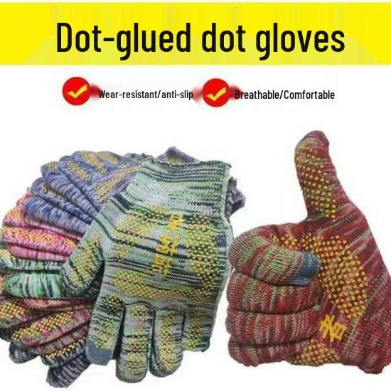 Touchscreen Gloves for Labor Protection: Wear-Resistant, Non-Slip, Thickened Cotton Yarn for Cycling and Construction Workers