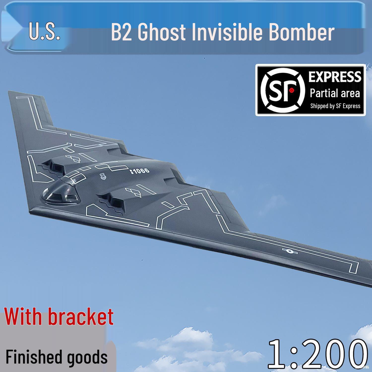1:200 Scale US B-2 Spirit Stealth Bomber Model Alloy Ornament
