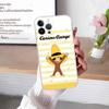 Cute C-Curious G-George Monkey for iPhone 17 16 15 14 13 12 11 Pro Max Plus Transparent Soft TPU Phone Cover