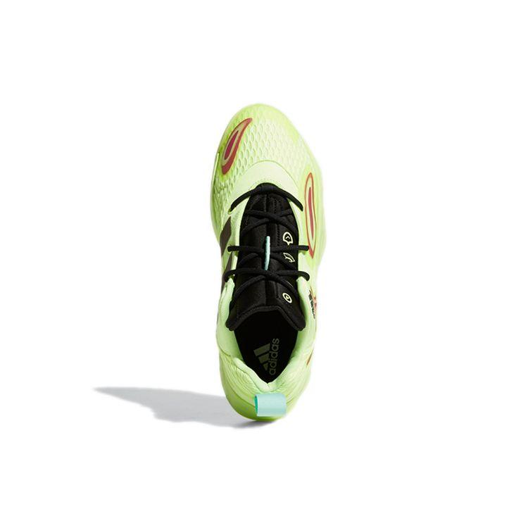 adidas Exhibit A Fabric Non-Slip Wear-Resistant Low-Top Retro Basketball Shoes Men Sneakers Fluorescent-Green GW2956