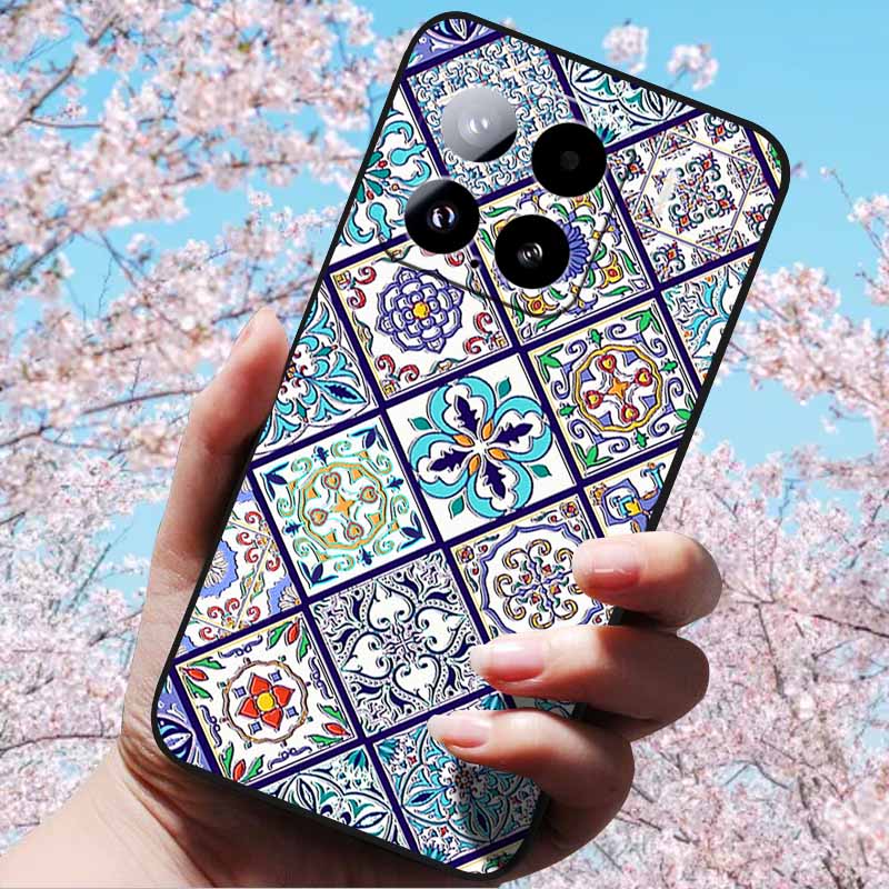 For Xiaomi 15 Pro 5G 6.73"Cases 3D Relief Soft Silicone Cover Retro Embossed for Xiaomi 15 5G Phone Mi 15pro 15 3D Soft TPU Case