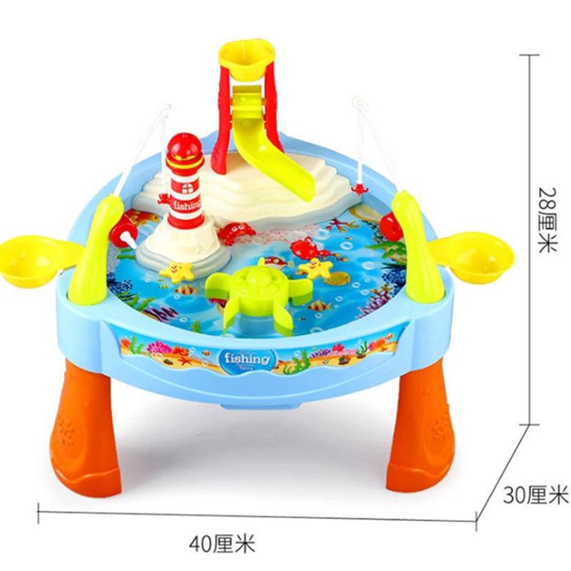 Play House Electric Fun Water Fishing Platform With Light Music Early Education Baby Fishing Fish Can Swim Fishing Plate
