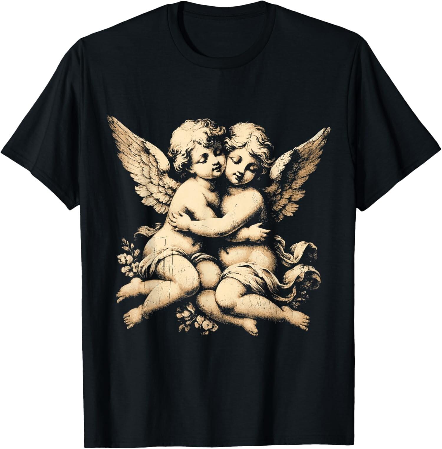 

New Limited Vintage Cherub Angel, Angelic Art Little Baby T-Shirt Mens Womens Tees Top Tops Tee 2XL