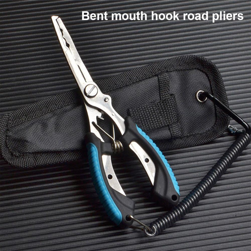 Fishing Pliers Stainless Steel Fishing Hook Remover Saltwater Resistant Fishing Braided Line Cutter Scissors Fishing Equipment