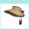 Summer Straw Hat For Women Wide Brim Sun Protection Beach Vacation Breathable Sun Hat