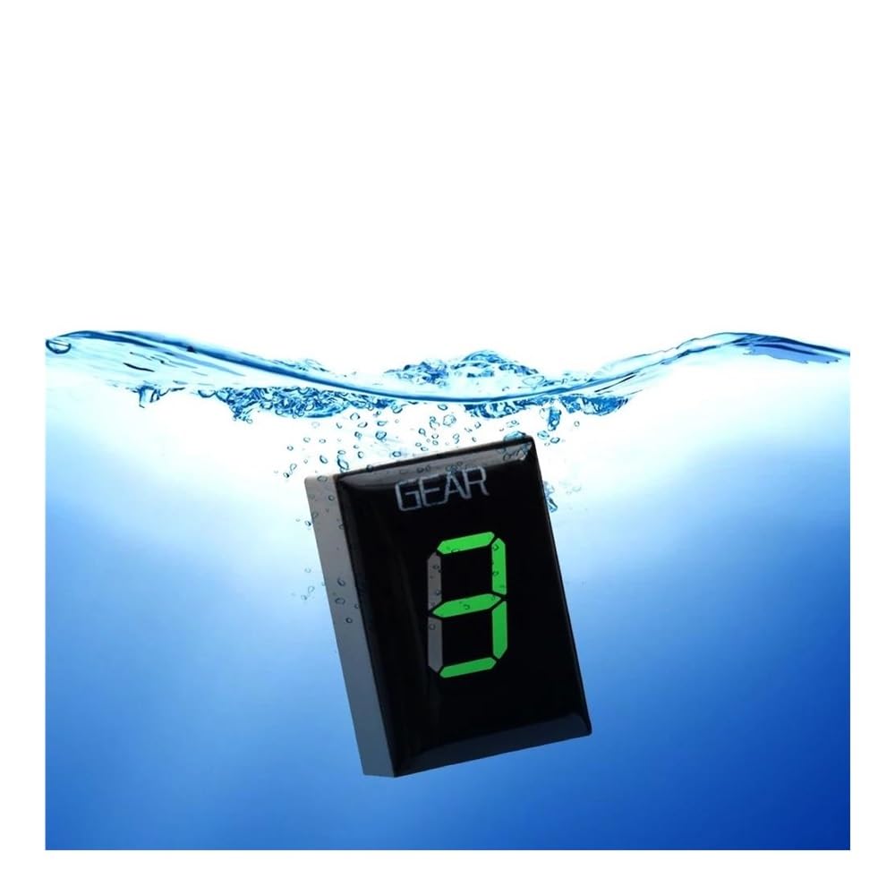 Gear Indicator for CB500F CRF250L CTX1300 CB400SF CBR600RR Motorcycle Gear Indicator Gear Counter Display Speedometer (Green)