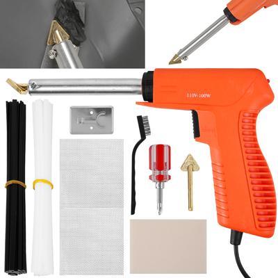 2 In 1 Plastic Welding Kit 100W Small Soldering Iron with 2 Soldering Iron Tips & 40 Welding Rods Car Bumper Repair Welder Tools