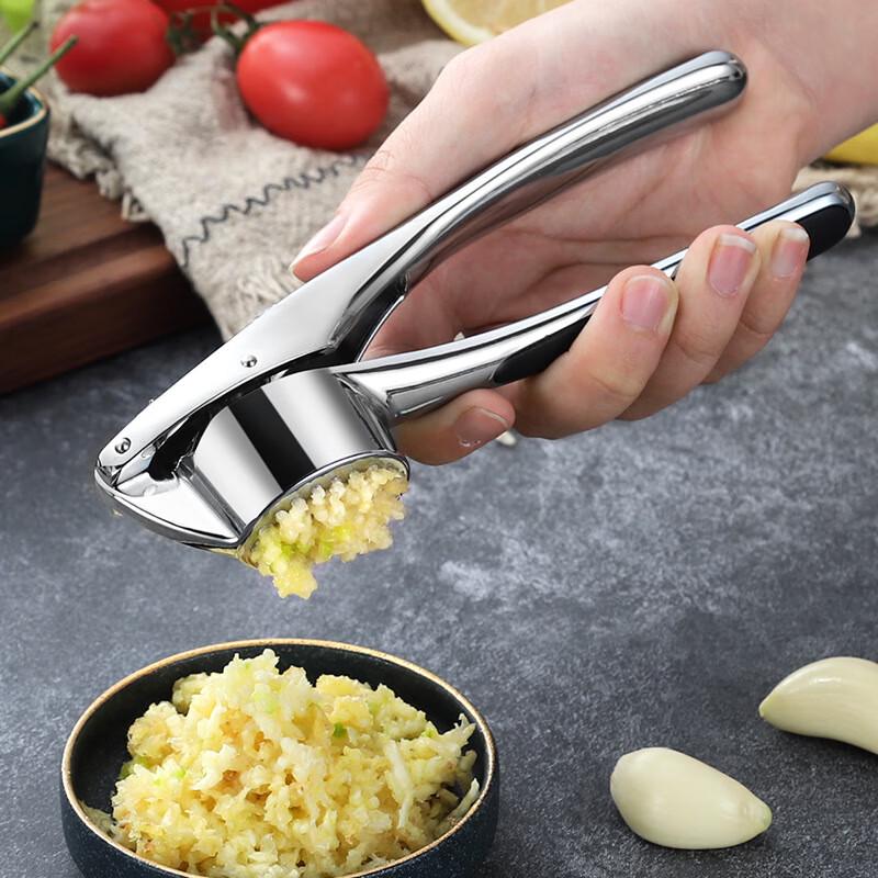 Zinc Alloy Manual Garlic Press & Peeler