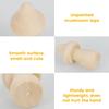 30Pcs Unfinished Wooden Mushroom Natural Mini Wood Mushroom Set DIY Art Craft Projects Unpainted Wood Mushroom Graffiti Toys