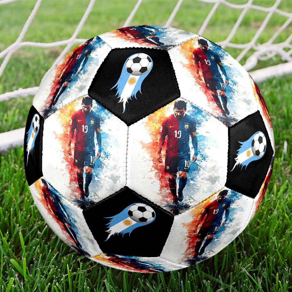 Messi 10 Number Argentina World Cup Champion Size 5 Football Machinestitched Indooroutdoor Universal Football Surprise Collection Gift