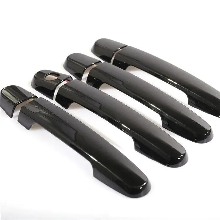 Door Handle Cover For Toyota Ractis 2005 2006 2007 2008 2009 2010 Gloss Black Chrome Car Trim Styling Accessories Stickers