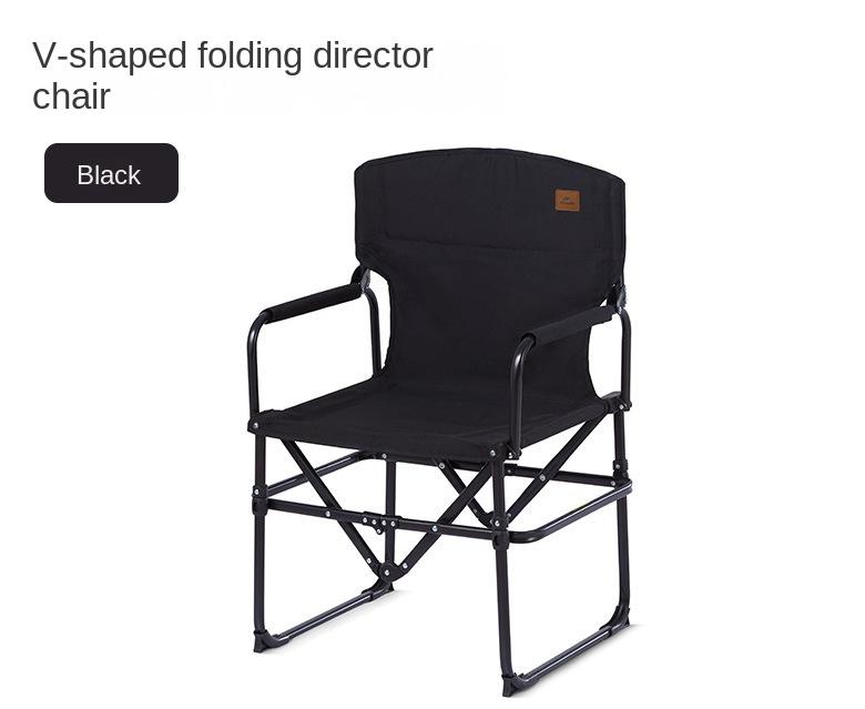 

Складное V-образное кресло режиссера, уличное портативное кресло для кемпинга и отдыха, кресло для рыбалки, дорожные кресла чёрный