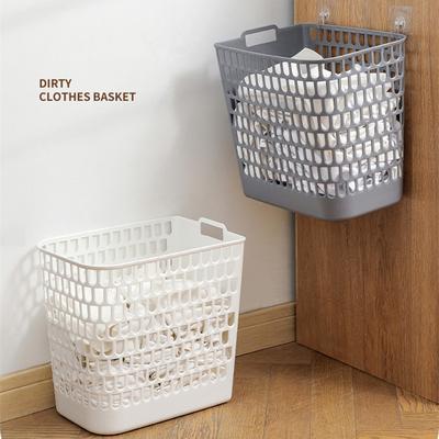 Wall-mounted Dirty Clothes Storage Basket Large Capacity Toy Grid Organizer Hamper Waterproof Bathroom Laundry Basket Accessory