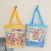1 buc. Genți Pânză Capibara Capacitate Mare Modele Desene Animate Ușoară Geantă Document Student Geantă Cumpărături Geantă de Mână Drăguță Casual