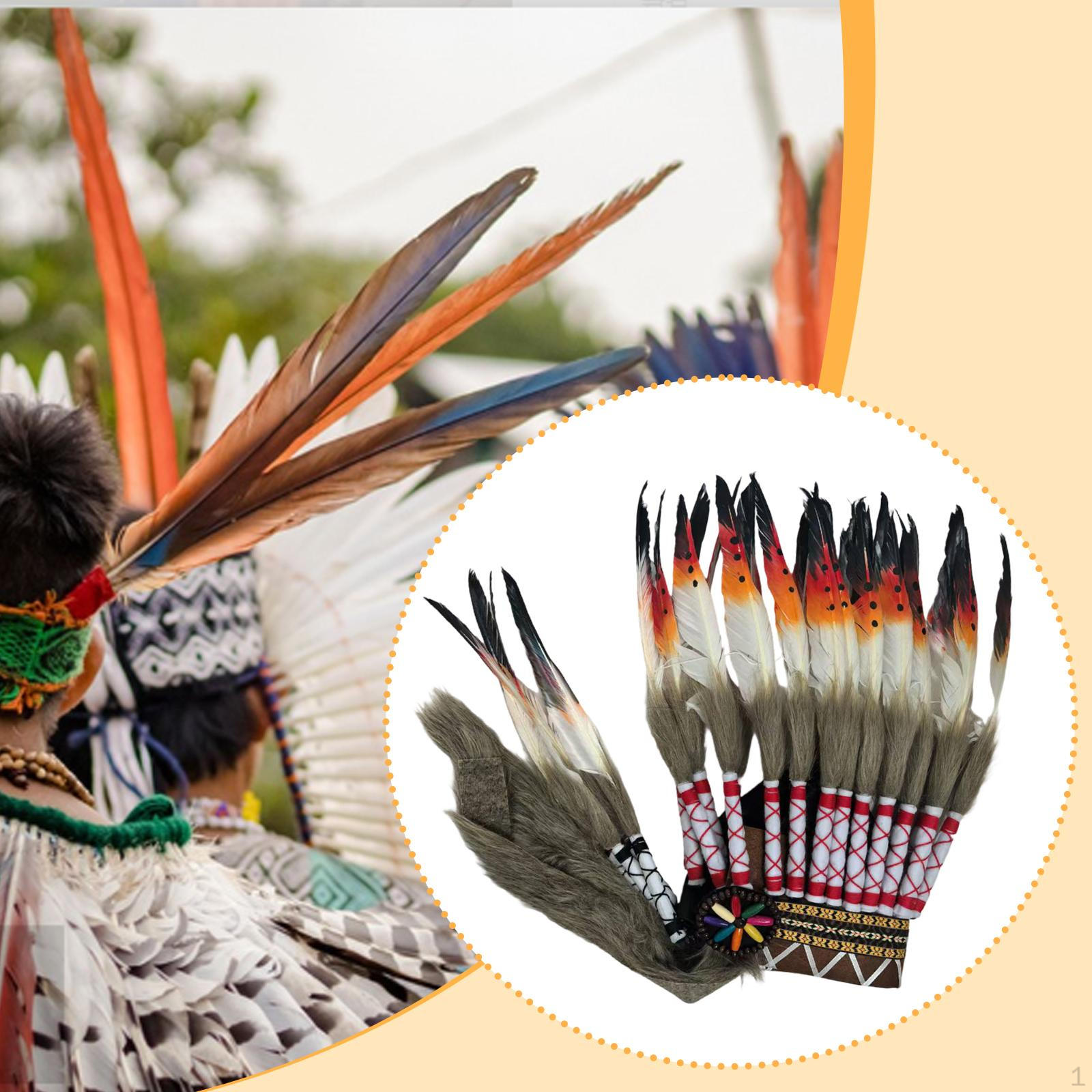 

Искусственное перо Индийский головной убор Украшение Шляпа для танцевального шоу