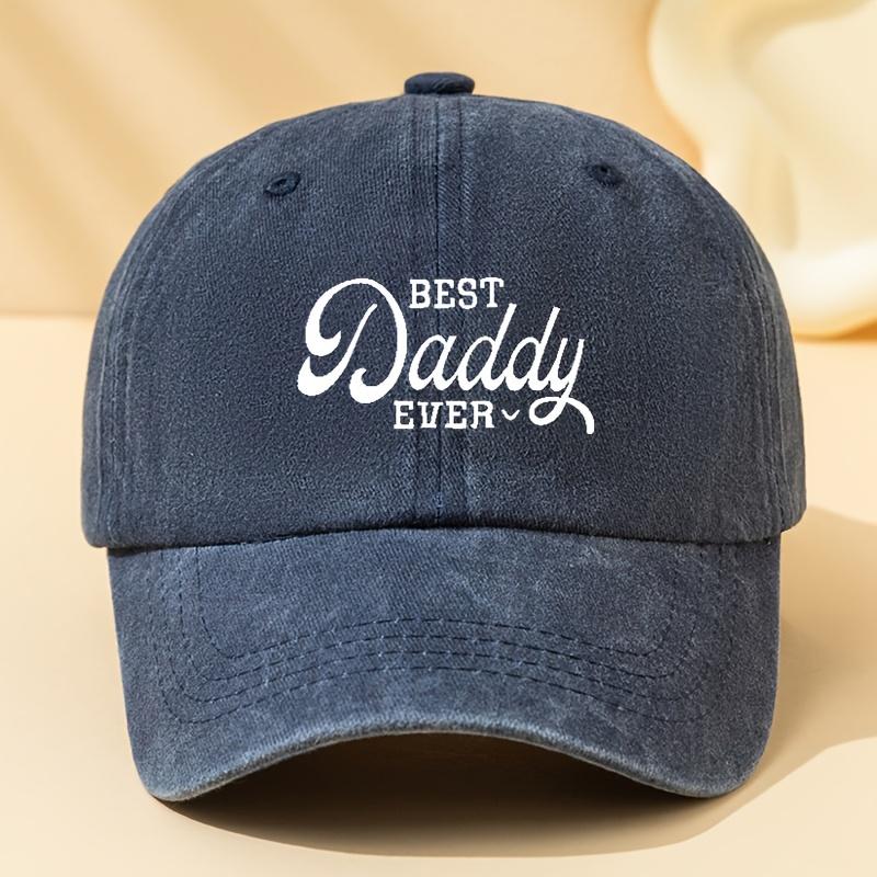 Lightweight Breathable Outdoor Hat Adjustable BEST Daddy EVER Letter Print Baseball Cap Unisex Snapback Hat with Curved Brim