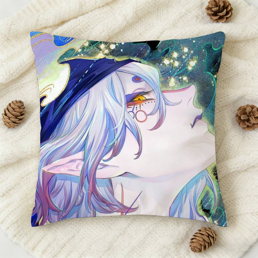 Anime MMononoke Doublesided Printed Square Decorative Cushion Cover for Sofa Living Room Home Decor