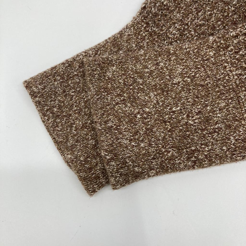 45R Brown 5118080 Heathered Waffle Knit Cardigan Tops Not Written BrownUsed
