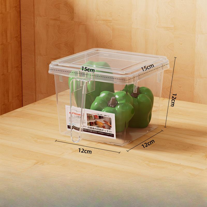 

Пищевой контейнер для хранения в холодильнике, контейнер для сохранения свежести, специальный для кухни, для овощей и фруктов, пластиковый с ручкой, контейнер для яиц 2.5L small