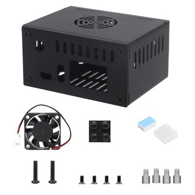 Metal Case Enclosure with 5V 3010 Cooling Fan for Orange Pi Zero3 N502 Development Board Protector Enclosure