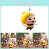 Cute Cartoon Bee Acrylic Car Hanging Ornament For Festive Interior Decor