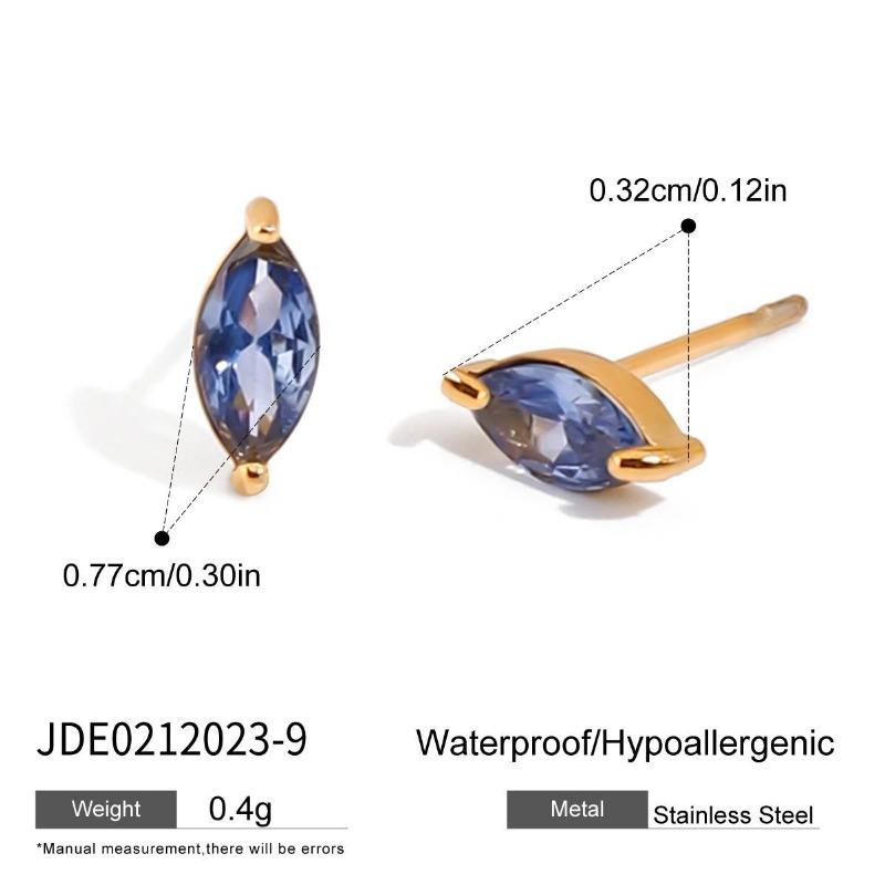 Titanium Steel Zirconia Earrings - Luxurious and High-end Ear Clips, Ear Studs Made of Stainless Steel, Women's Accessories
