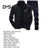 2ks/Sada Muži Athleisure Oblek Stojánek Límec Dlouhý rukáv Zip Zapínání Kabát Elastická šňůrka Pas Dlouhé kalhoty Set