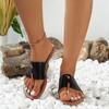 Fashion Summer New Sandals Women's Flat Leg Casual Flip Flops Plus Size Comfortable Non Slip Beach Slippers