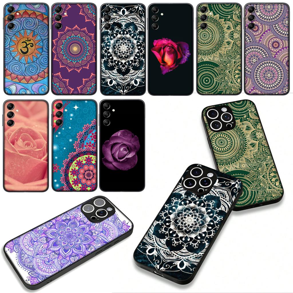 For Motorola Moto G54 G05 G24 G55 G75 G85 G15 G86 Power Edge 50 30 Fusion Neo Pro Case Floral Paisley Texture Flower Mandala