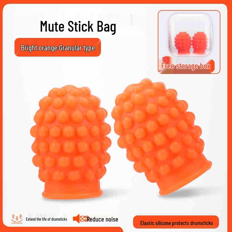 5A Drum Sticks with Silicone Mute Covers for Noise Reduction (2-Pack)