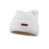 Warm Cat Ear Beanie Soft Face Slimming Cap Kawaii Winter Knitted Hat  Women
